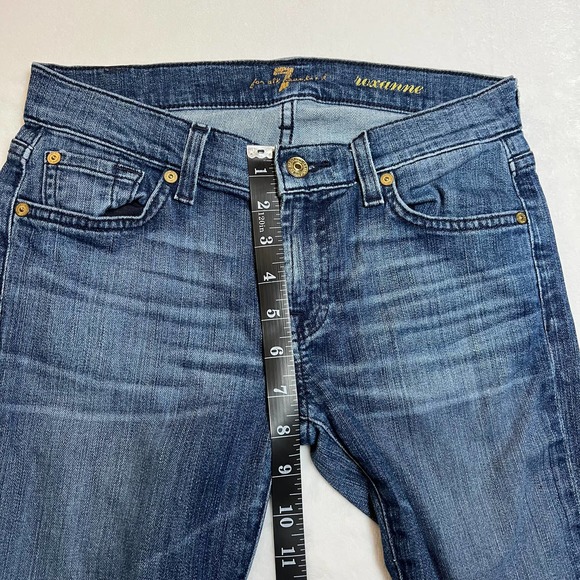 7 For All Mankind Blue Skinny Jeans - Picture 9 of 10